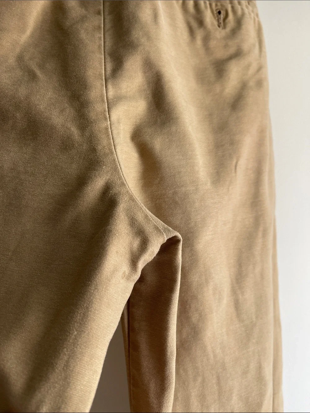 UNIQLO x Ines de la Fressange Tan Wide Leg Cotton Trousers French Girl Classic - Picture 7 of 16